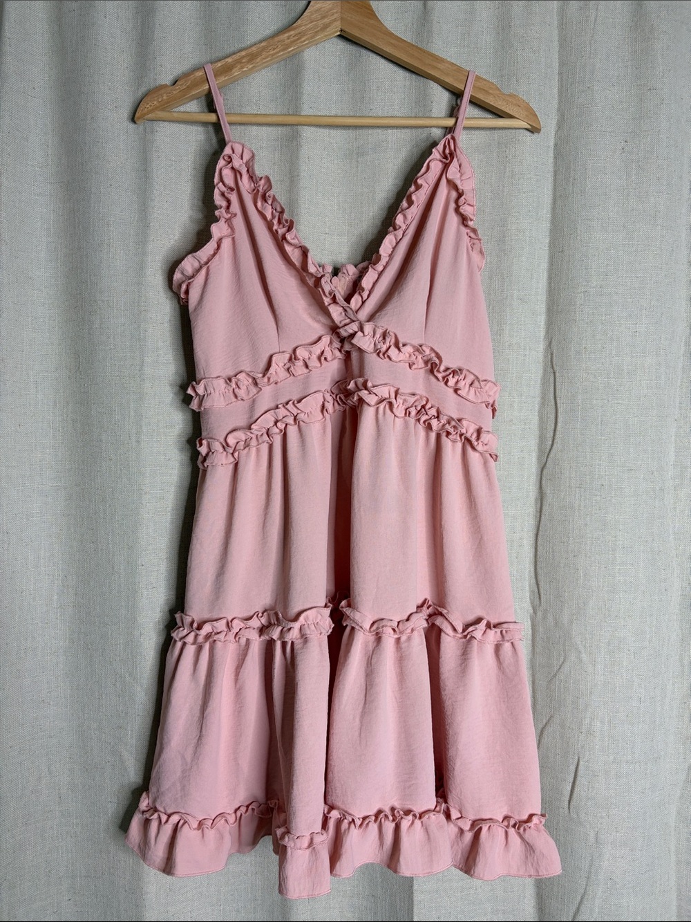 iris Pink Ruffle Chemise Slip